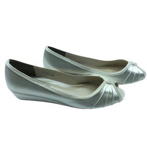 Touch Ups Benjamin Walk shoes wedge HONEY Women Size 9W NEW White Dyeable Bridal